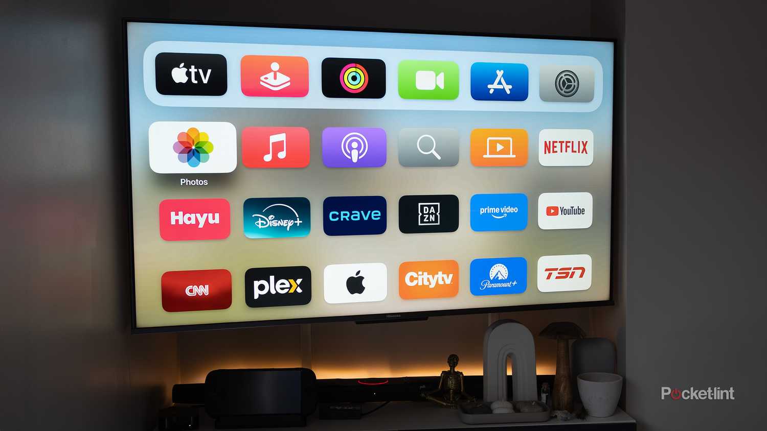 The Apple TV 4K's tvOS 26 on a TV 