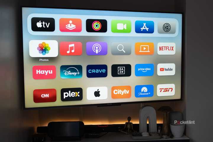 The Apple TV 4K's tvOS 26 on a TV 