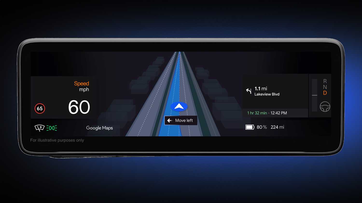 Google Maps Live Lane Guidance.