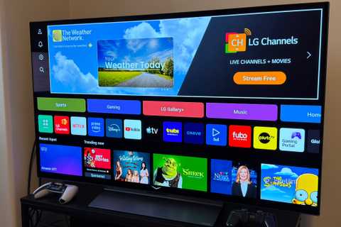 LG Smart TV on home page.