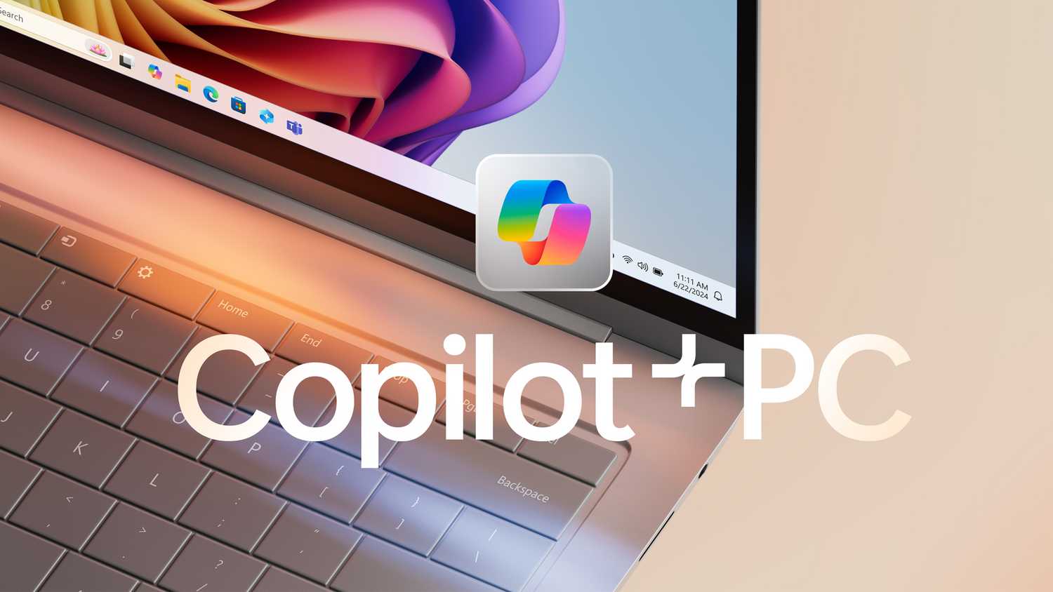 Microsoft Copilot Plus over a PC. 