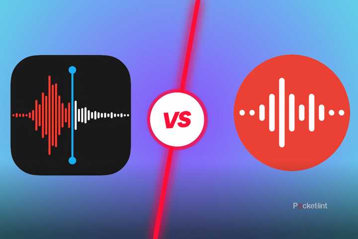 The Voice Memos log vs the Google Recorder logo.
