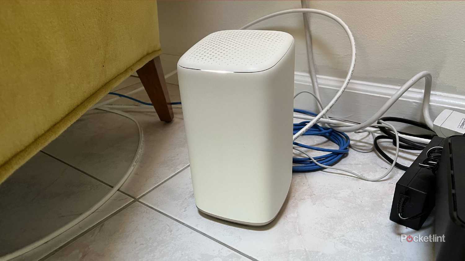 a router on a floor