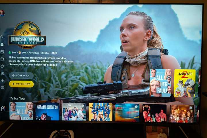 The Peacock app on Amazon Fire TV Omni QLED.