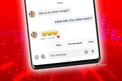 SMS messages on a phone. 