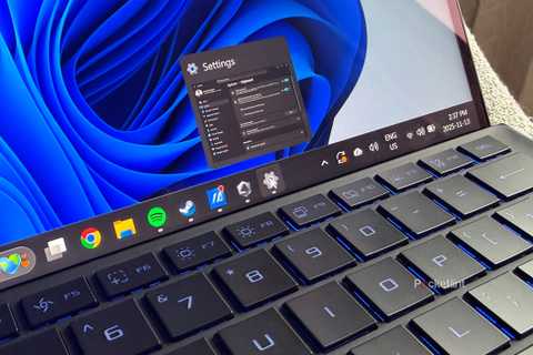 Taskbar on Windows 11 laptop.