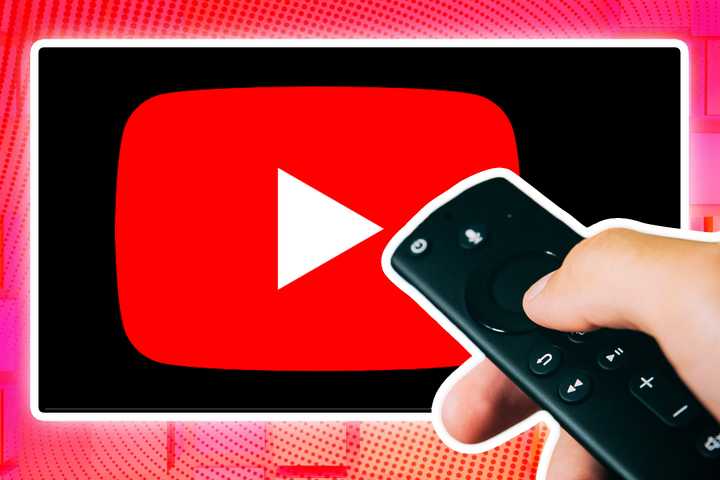 YouTube icon on TV.